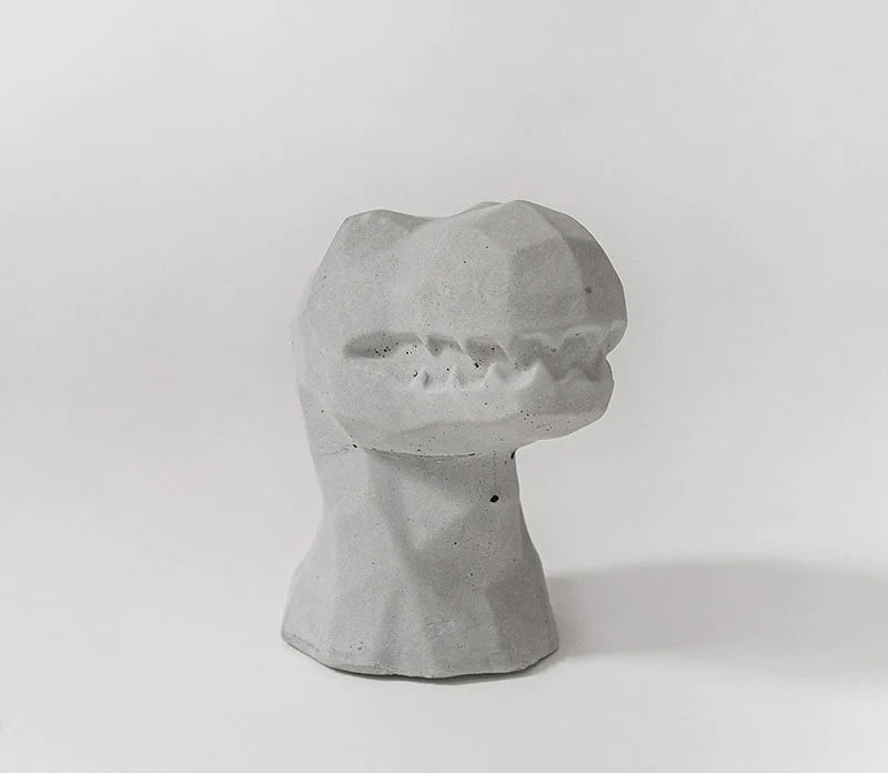 Concrete Cartoon Dinosaur Figurine