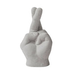 Concrete Hand Sculpture Crossing Fingers