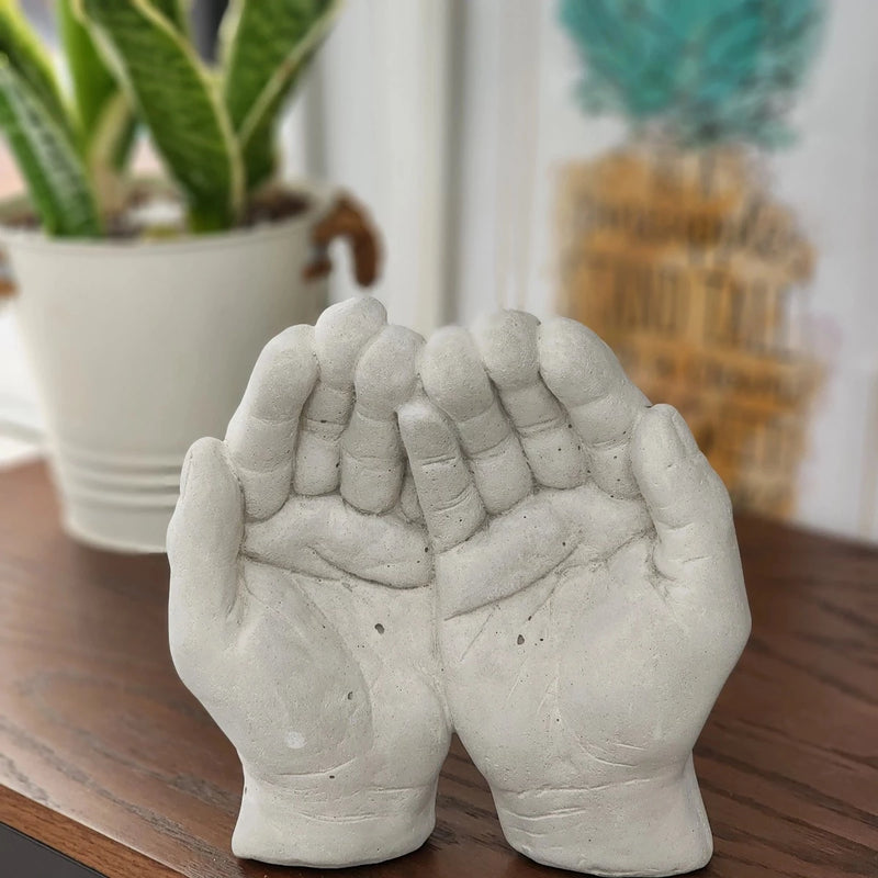 Gray Real Concrete Hand Sculpture