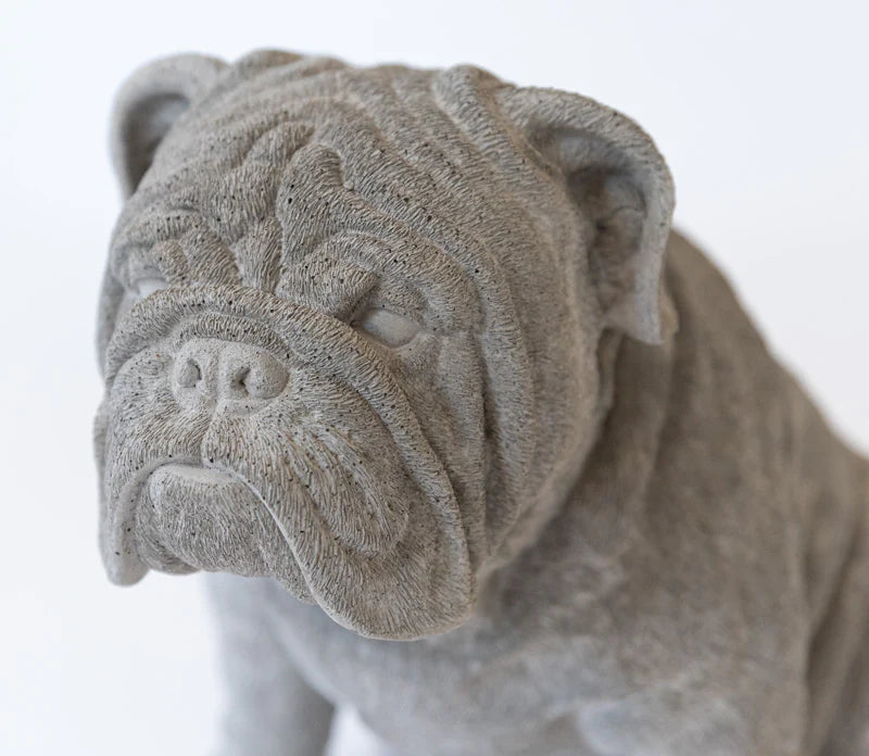 Escultura De Perro Bulldog Tamaño Real