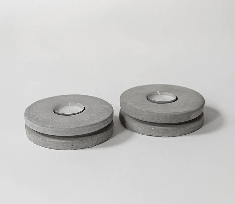 Gray Concrete Tealight Holder